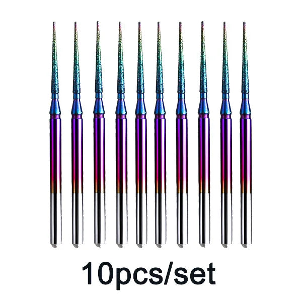 Rainbow Diamond Nail Drill Bit Set for Manicure