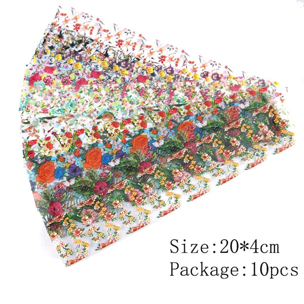 Vintage Newspaper Nail Art Transfer Foil Set - 11