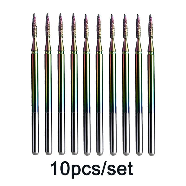 Rainbow Diamond Nail Drill Bit Set for Manicure