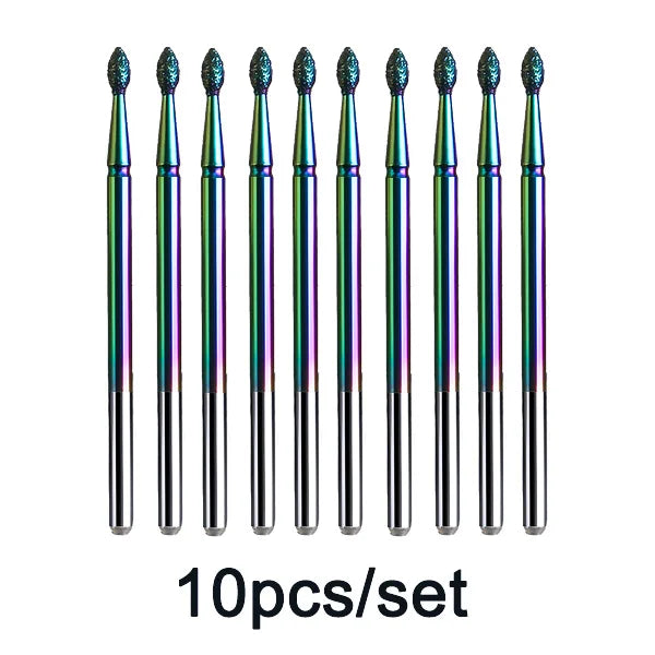 Rainbow Diamond Nail Drill Bit Set for Manicure