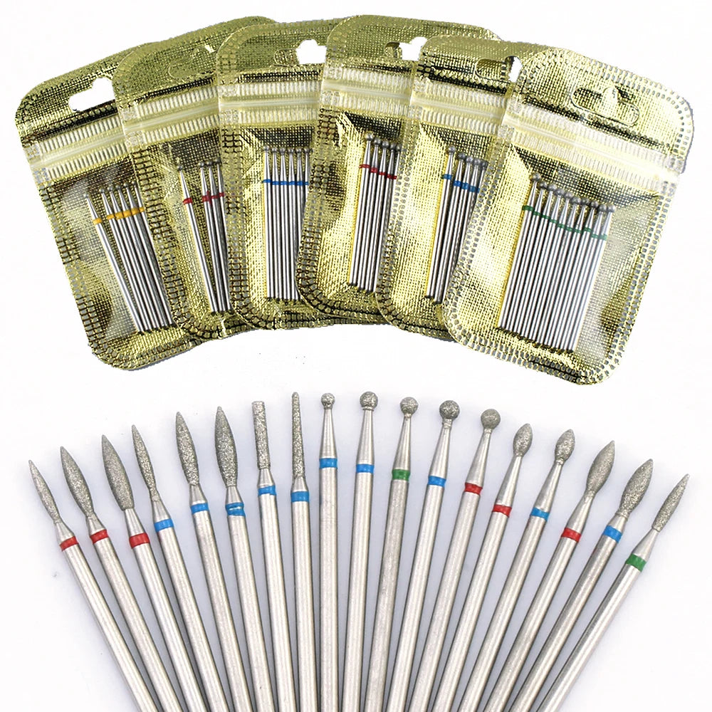 Diamond Nail Drill Bit Set for Manicure and Cuticle Care