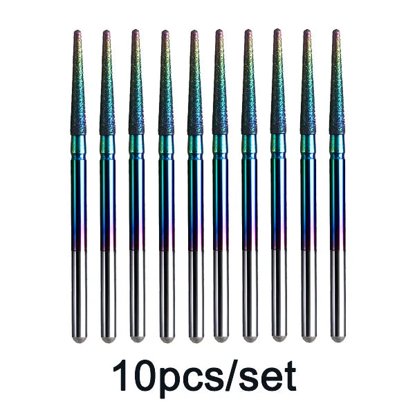 Rainbow Diamond Nail Drill Bit Set for Manicure