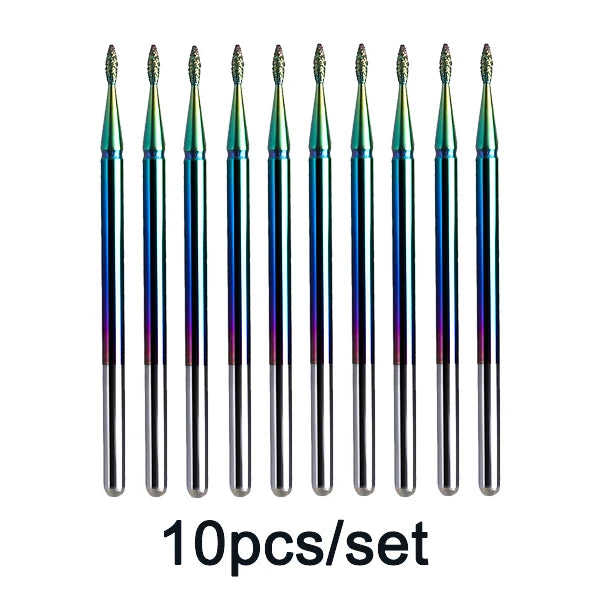 Rainbow Diamond Nail Drill Bit Set for Manicure - 18
