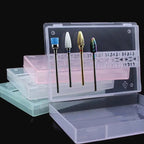 Clear Nail Drill Bit Storage Case
