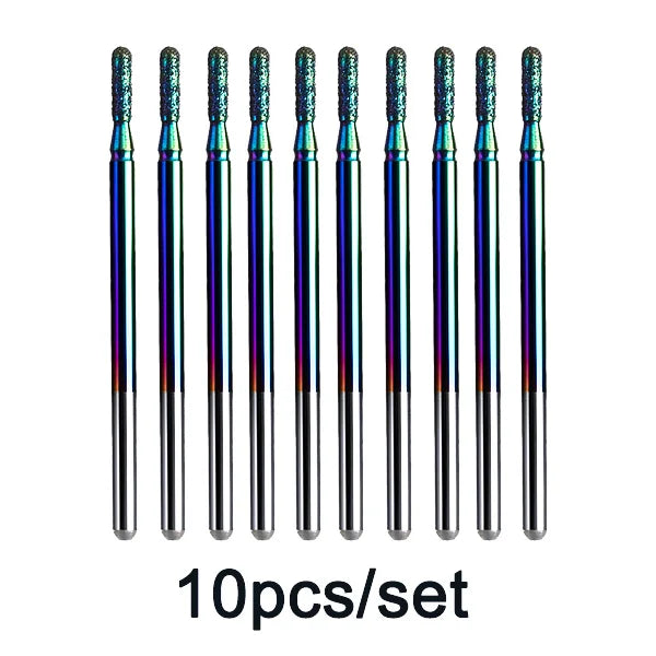 Rainbow Diamond Nail Drill Bit Set for Manicure