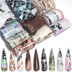 Vintage Newspaper Nail Art Transfer Foil Set