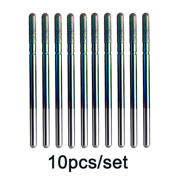 Rainbow Diamond Nail Drill Bit Set for Manicure