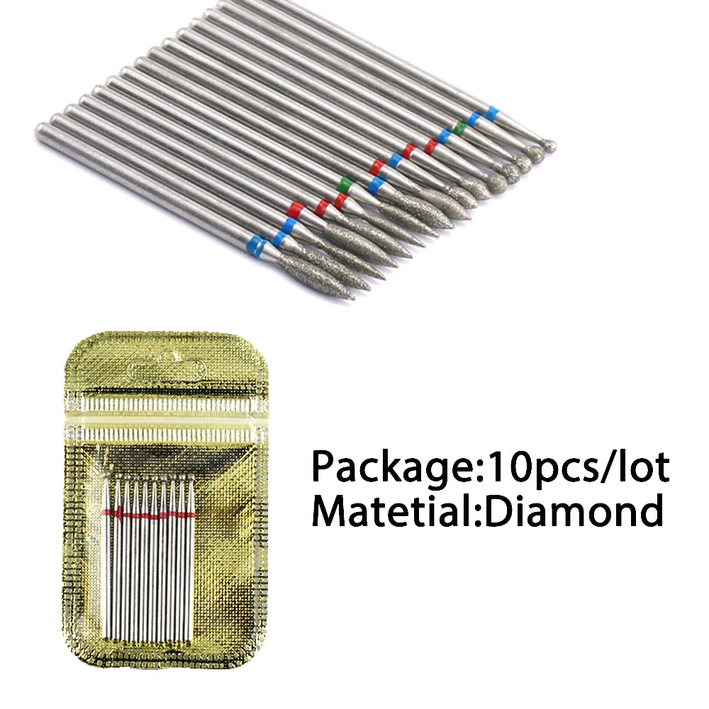Diamond Nail Drill Bit Set for Manicure and Cuticle Care - 3