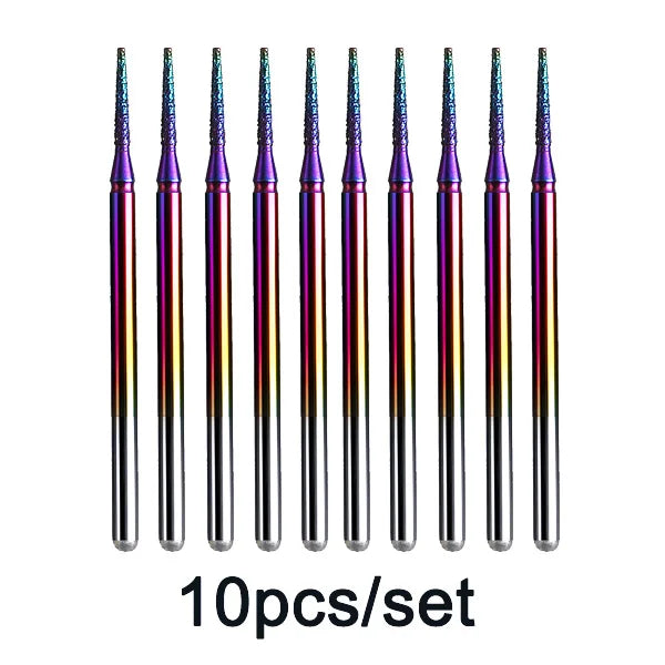 Rainbow Diamond Nail Drill Bit Set for Manicure