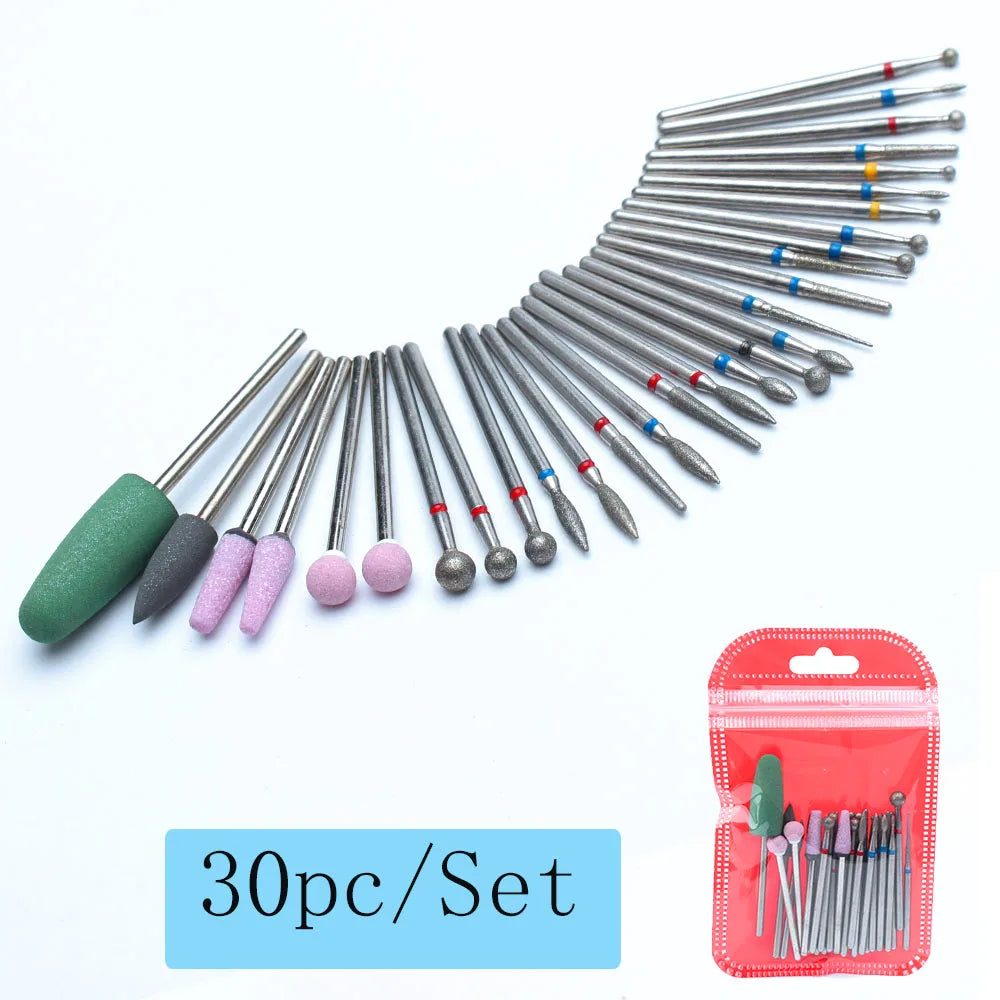 Professional Diamond Nail Drill Bit Set for Manicure - 9