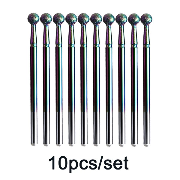 Rainbow Diamond Nail Drill Bit Set for Manicure - 16