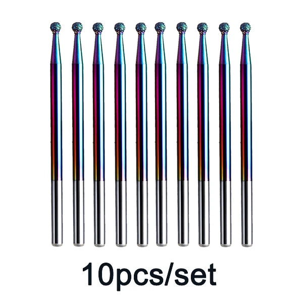 Rainbow Diamond Nail Drill Bit Set for Manicure