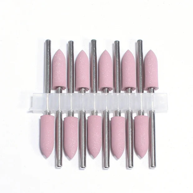 Silicone Nail Drill Bit Set for Professional Manicure and Pedicure - 19