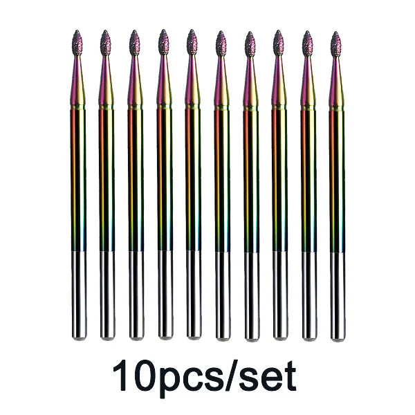 Rainbow Diamond Nail Drill Bit Set for Manicure - 38