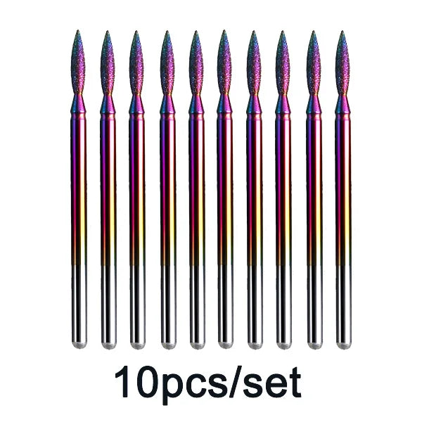 Rainbow Diamond Nail Drill Bit Set for Manicure - 36