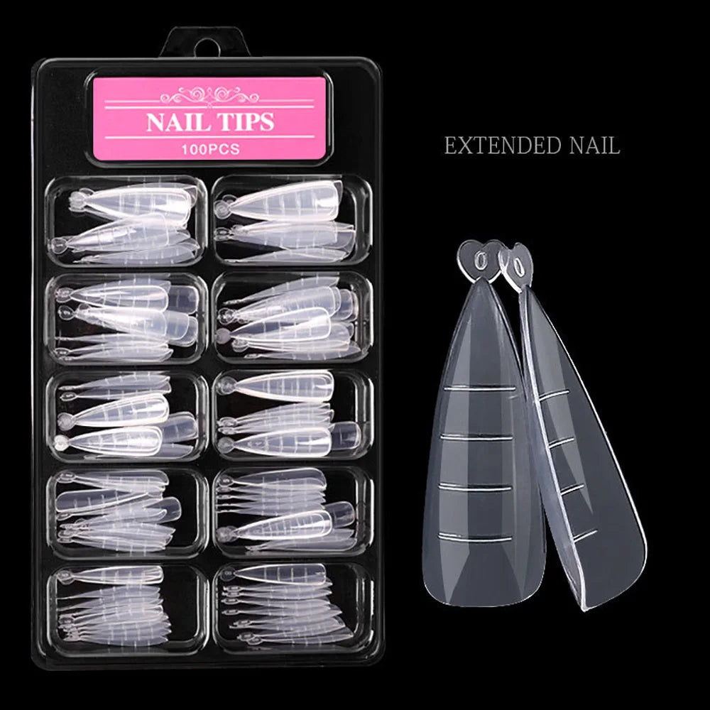 Professional Almond Nail Forms for Poly Extension Gel - 9