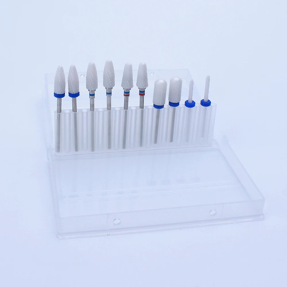 Professional Ceramic Nail Drill Bit Set for Manicure - 9