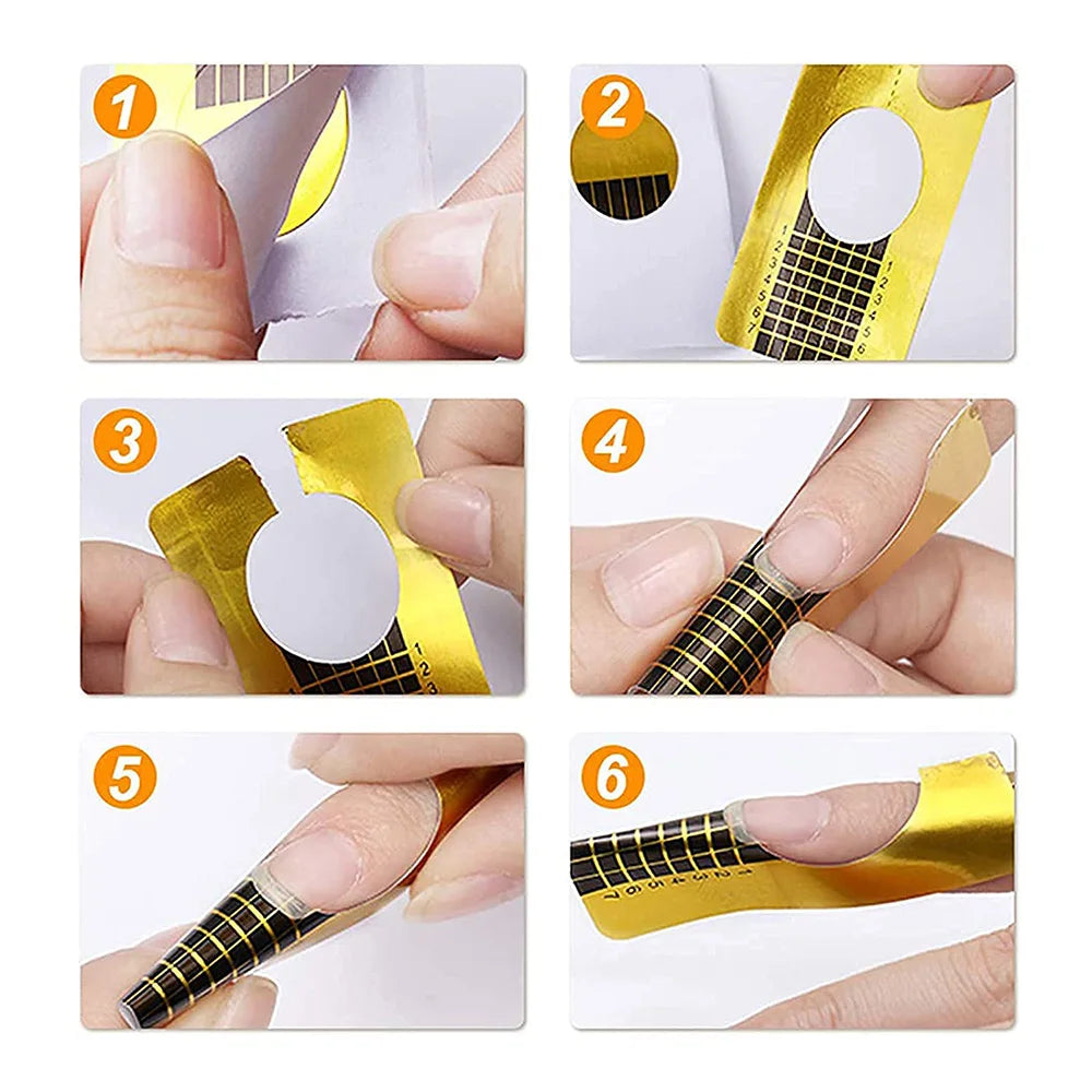 Professional Nail Extension Forms for Acrylic and Gel