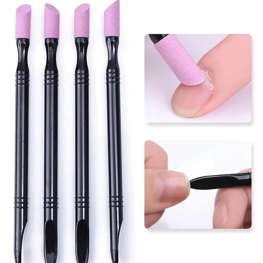 Dual-Ended Quartz Cuticle Pusher and Nail Trimmer