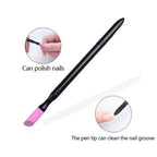Dual-Ended Quartz Cuticle Pusher and Nail Trimmer