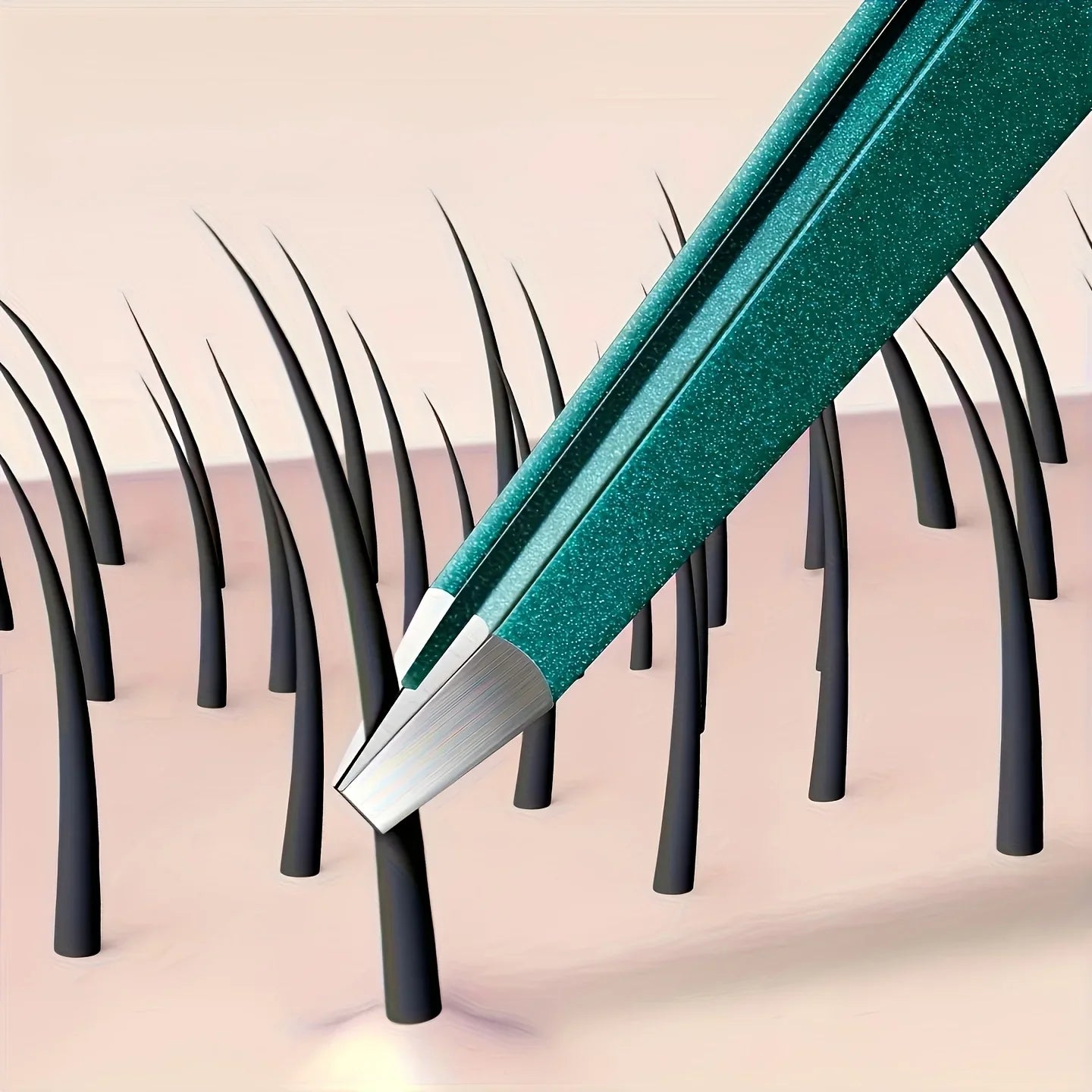 Precision Slanted Tip Tweezers for Hair Removal