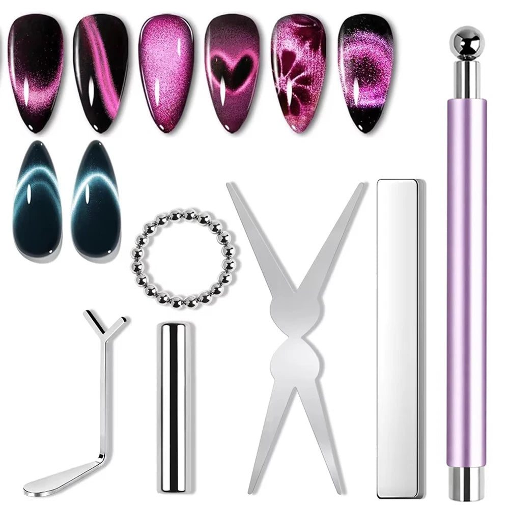 Professional Magnetic Nail Art Tool Set for Cat Eye Polish
