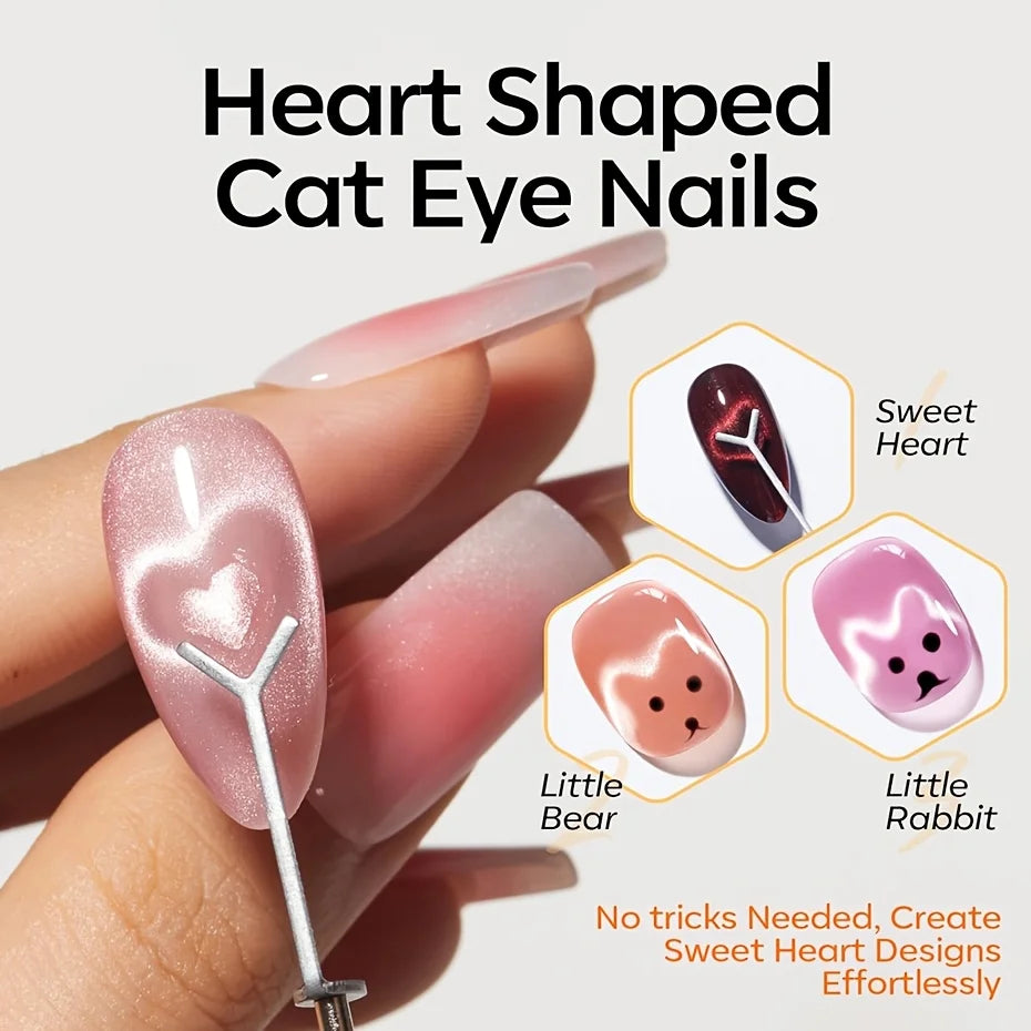 Professional Cat Eye Nail Art Magnet Set - 18