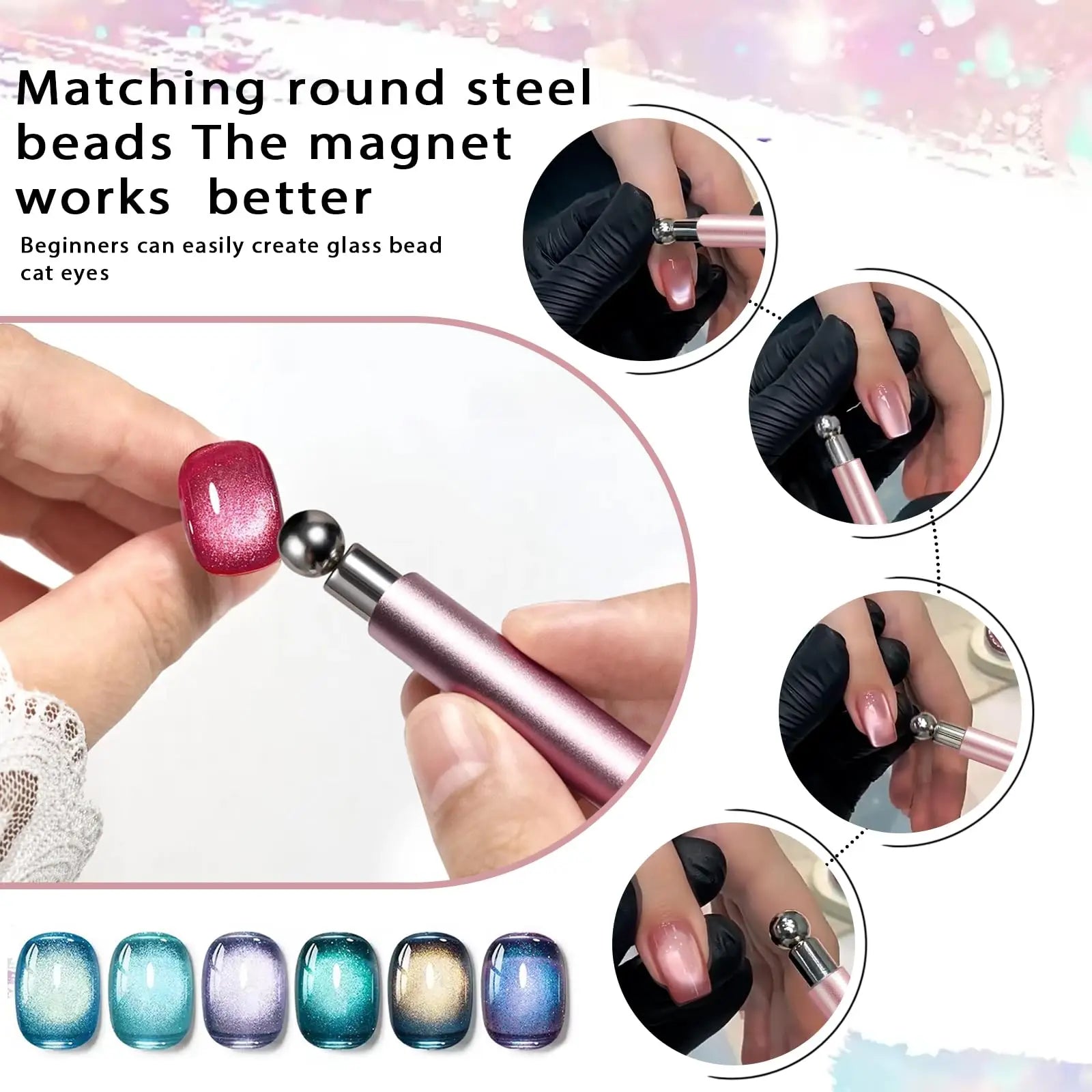 Magnetic Cat Eye Nail Art Tool Set - 16