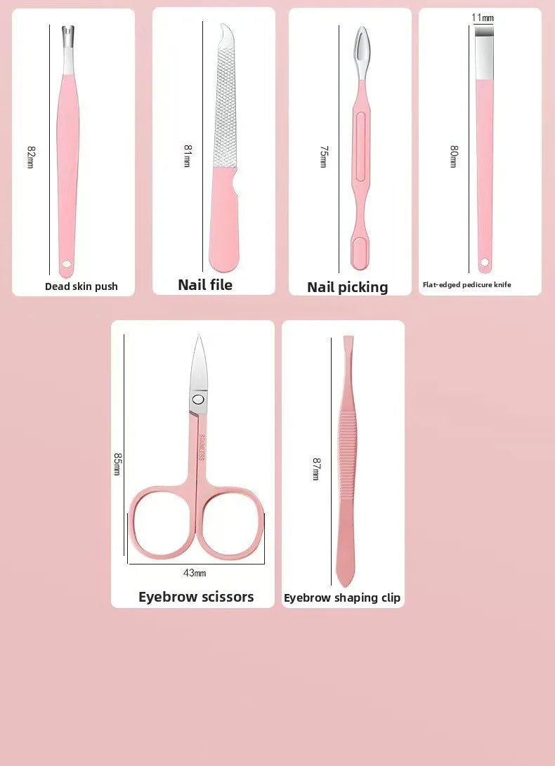 Professional Stainless Steel Manicure Grooming Set