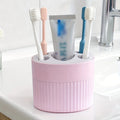 4-Slot Bathroom Toothbrush and Toothpaste Organizer Stand