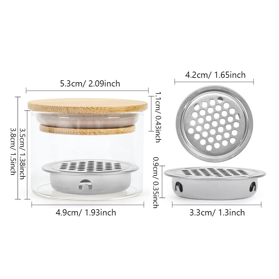Glass Nail Brush Cleaning Cup with Filter - 6