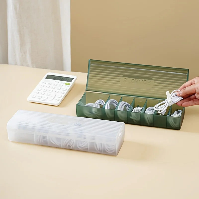 Desktop Cable and Charger Organizer Box - 4