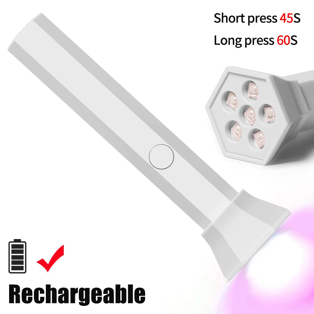 Portable Handheld UV LED Nail Curing Lamp for Gel Polish