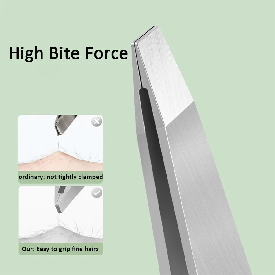 Professional Stainless Steel Eyebrow Tweezer Grooming Set