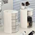 3-Tier Rotating Makeup Organizer with Dustproof Lid