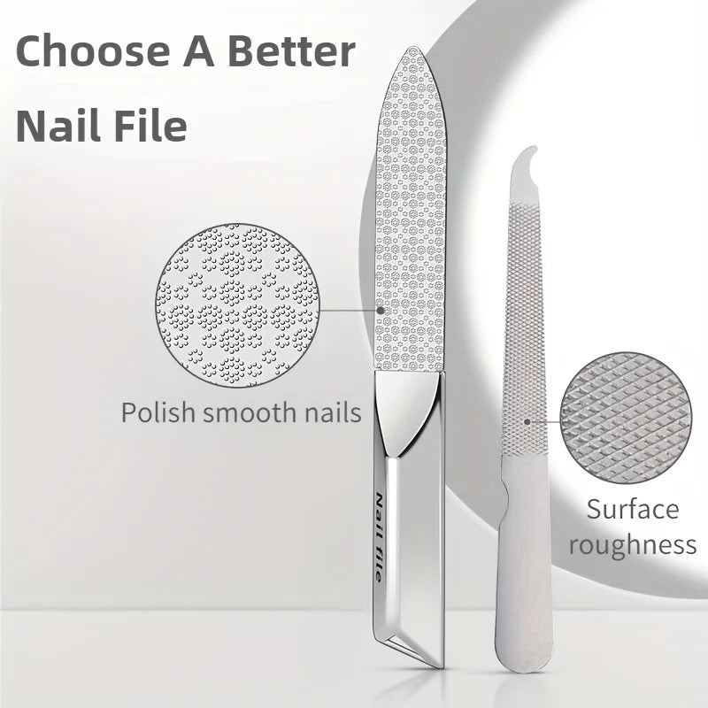 Professional Stainless Steel Manicure Nail File