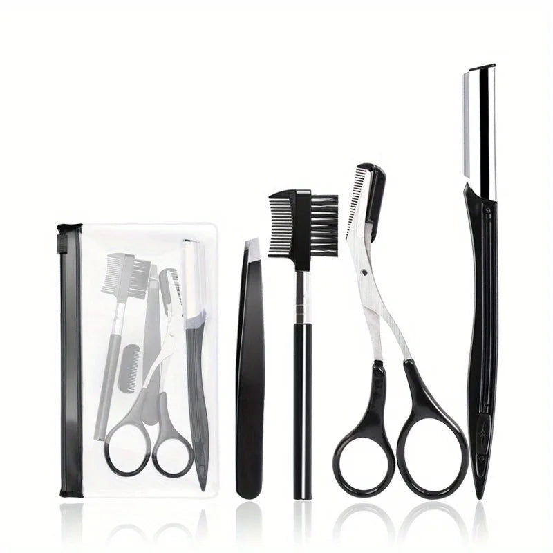 Professional Eyebrow Grooming and Facial Hair Trimmer Set - 5