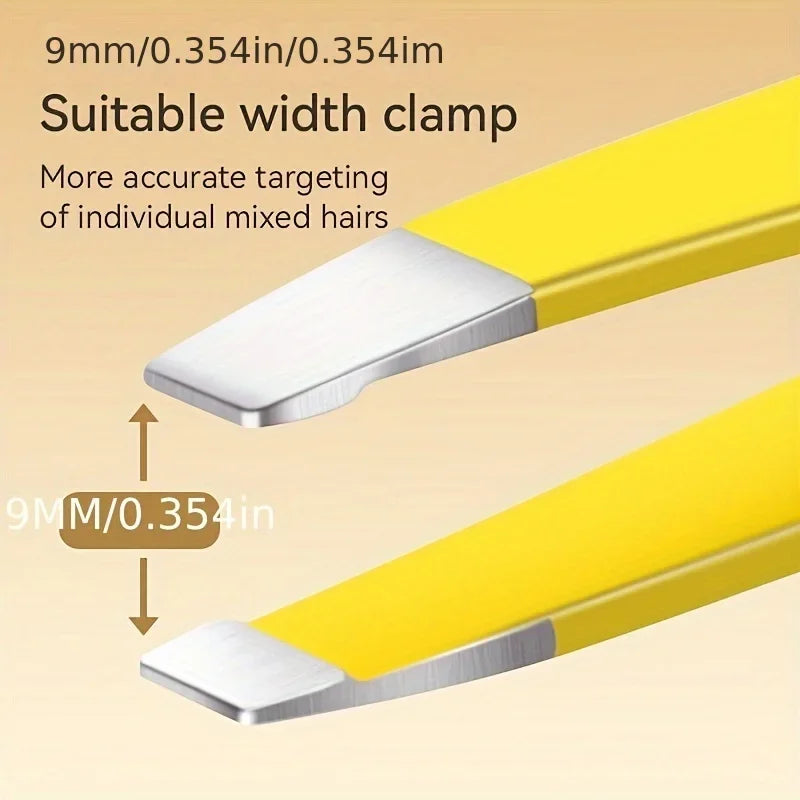 Precision Slanted Eyebrow Tweezers Set - 9