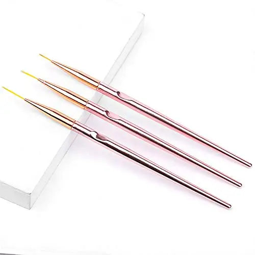 Professional Rose Gold Nail Art Liner Brush Set