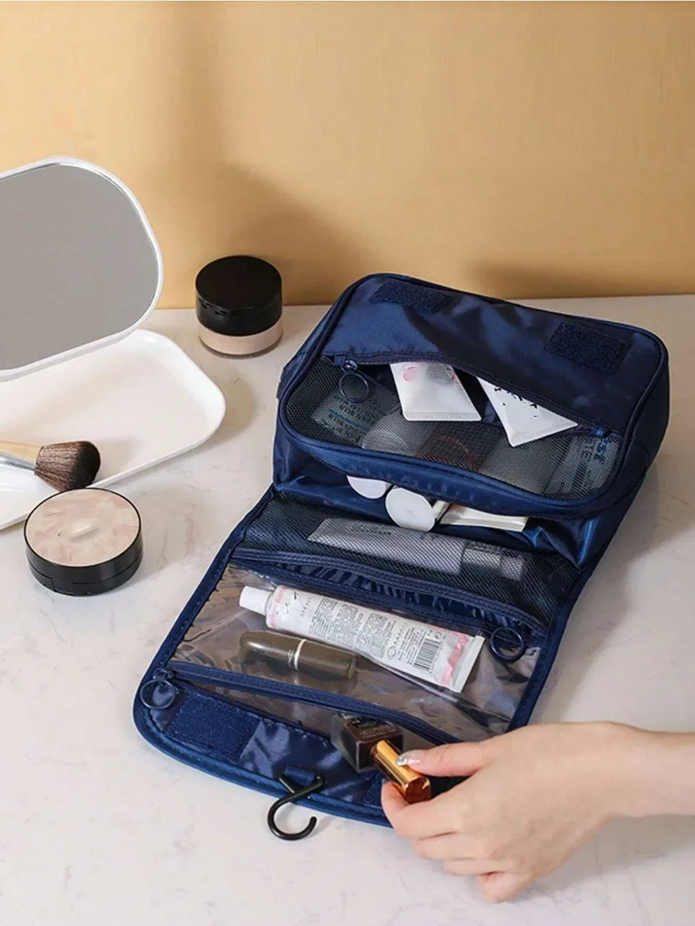 Portable Hanging Travel Toiletry and Makeup Organizer - 4