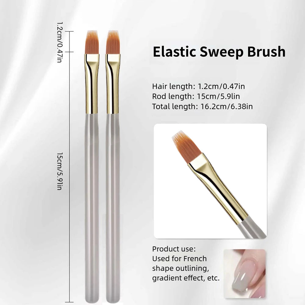 Professional French Tip Nail Art Brush for Perfect Manicures