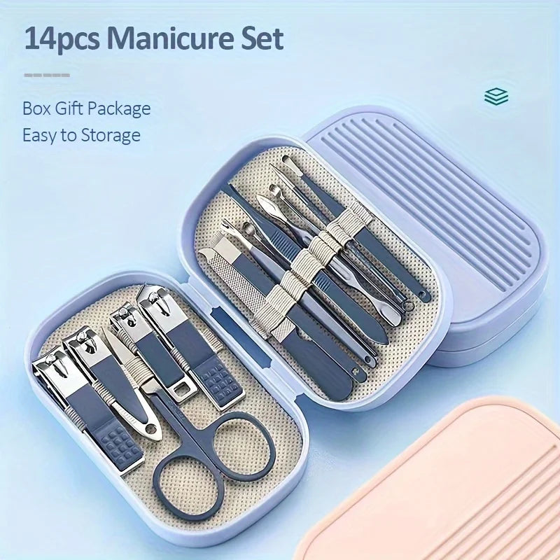 Professional Stainless Steel Manicure and Pedicure Grooming Kit