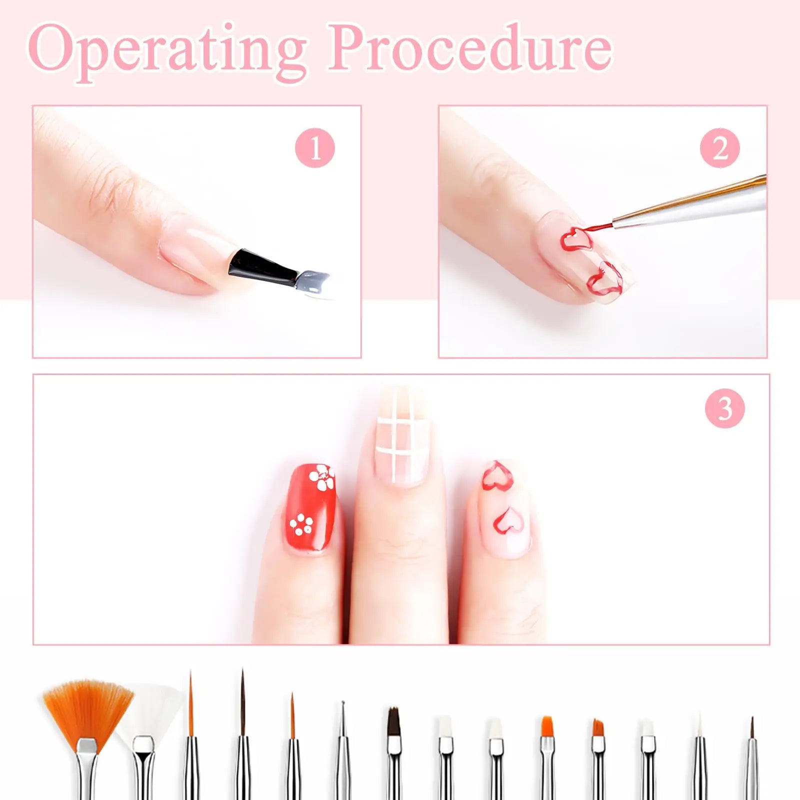 Professional Nail Art Brush Set for Manicure Design - 4