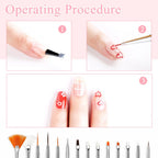 Professional Nail Art Brush Set for Manicure Design