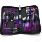 Professional Gradient Stainless Steel Manicure Grooming Kit