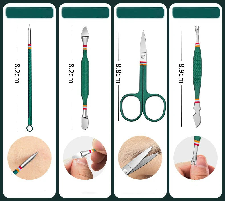 Professional Stainless Steel Manicure Grooming Set - 31