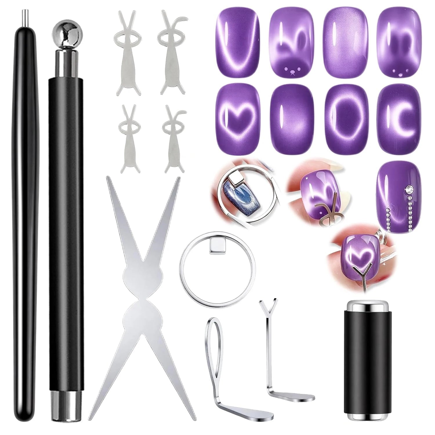 Cat Eye Nail Art Magnetic Tool Set - 10