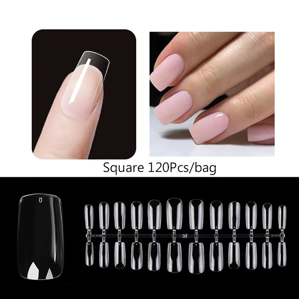 Matte Soft Gel Full Cover Almond Nail Tips