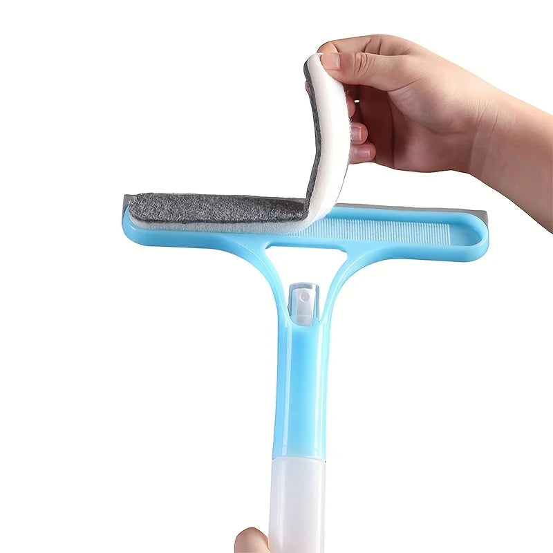 3-in-1 Glass and Window Cleaning Squeegee with Spray Bottle
