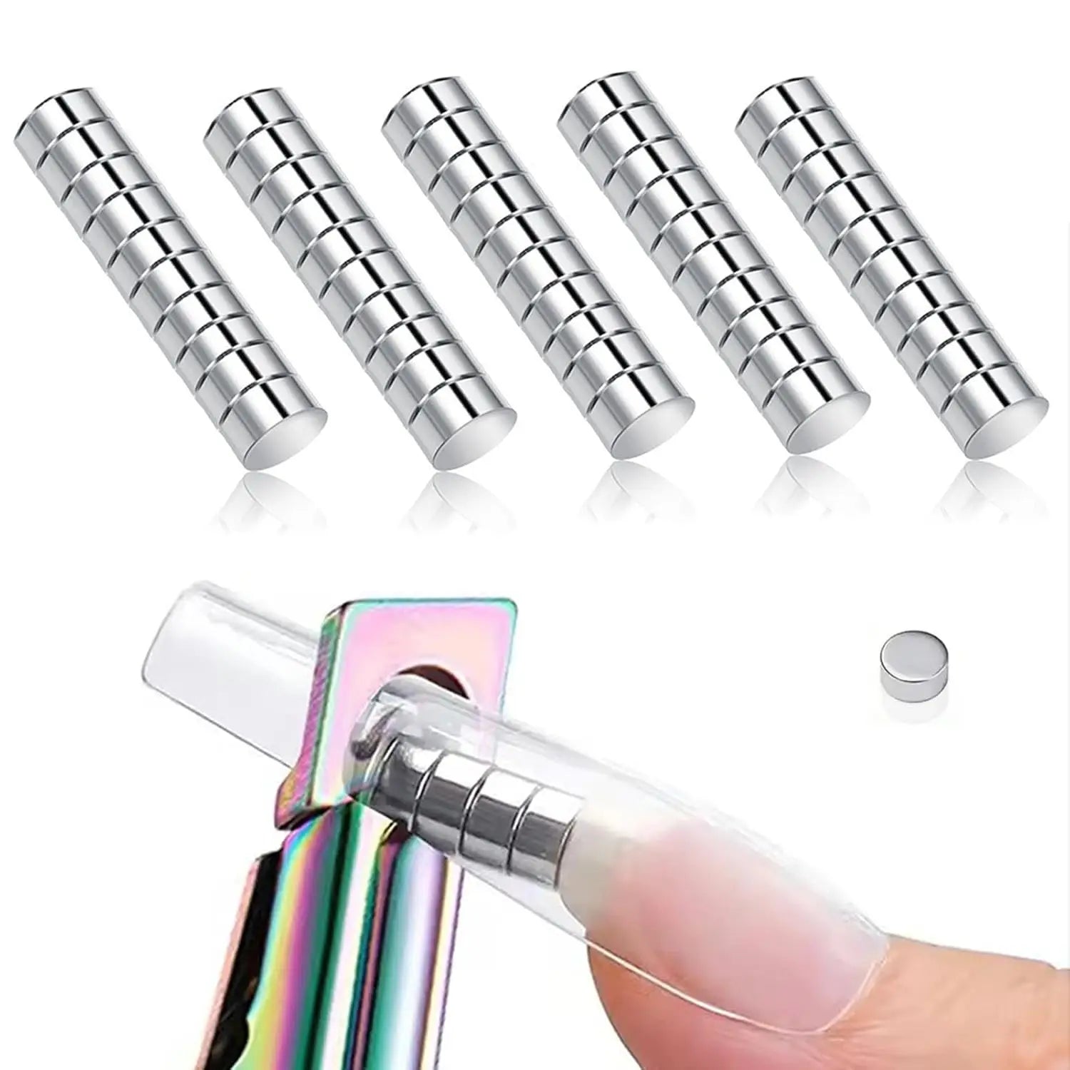Magnetic Nail Art Guide and Length Measuring Tool - 1